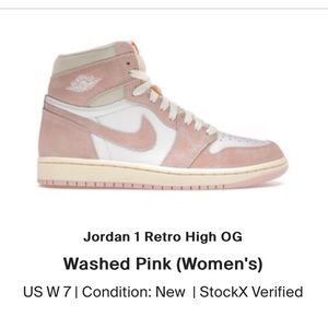 Brand new Nike OG washed Pink Air Jordan Highs - size 7